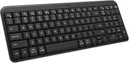 Logitech K250 Bluetooth Keyboard with Numpad, Easy Connectivity, Compact Wireless Keyboard Made with Recycled Plastic, Spill-Resistant, Comfortable Keys - Windows/Mac OS - Graphite