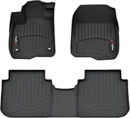 Weather Tech Custom Fit Floor Liners for Honda CR-V, CR-V Hybrid, CR-V - 1st & 2nd Row (441780-1-2), Black