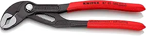 KNIPEX Tools Cobra Water Pump Pliers, 7 1/4 inch, red