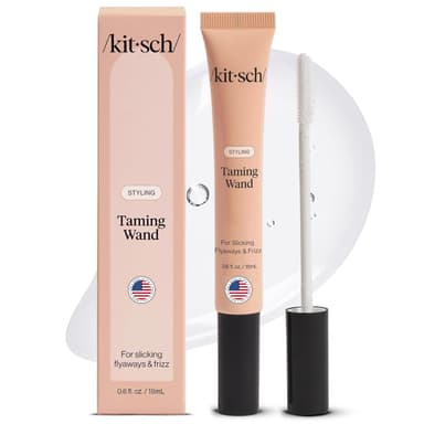 Kitsch Hair Taming Wand - Fly Away Stick For Hair with Biotin, Aloe & Vitamin E | Clear Hair Mascara for Flyaways, Slick Back Style | Travel Size | Ideal Gifts for Women - 18mL 0.6 Fl Oz (Pack of 1)