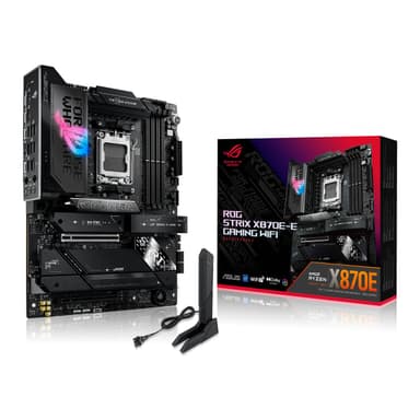 ASUS ROG Strix X870E-E Gaming WiFi AMD AM5 X870 ATX Motherboard 18+2+2 Power Stages, Dynamic OC Switcher, Core Flex, DDR5 AEMP, WiFi 7, 5X M.2, PCIe® 5.0, Q-Release Slim, USB4®, AI OCing & Networking ROG Strix X870E-E|M.2x5