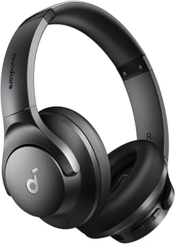 Soundcore by Anker Q20i Hybrid Active Noise Cancelling Headphones, Wireless Over-Ear Bluetooth, 40H Long ANC Playtime, Hi-Res Audio, Big Bass, Customize via an App, Transparency Mode (Black) Black Standard Modern
