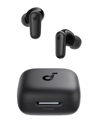Soundcore P30i by Anker Noise Cancelling Earbuds, Strong and Smart Noise Cancelling, Powerful Bass, 45H Playtime, 2-in-1 Case and Phone Stand, IP54, Wireless Earbuds, Bluetooth 5.4 (Black)