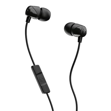 Skullcandy Jib Wired Earbuds with 3.5mm AUX Plug, Noise Isolating Fit, In-Line Microphone Call and Track Control, Convenient for Travel - Black 1 Pack Black
