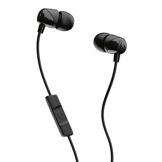 Skullcandy Jib Wired Earbuds with 3.5mm AUX Plug, Noise Isolating Fit, In-Line Microphone Call and Track Control, Convenient for Travel - Black 1 Pack Black