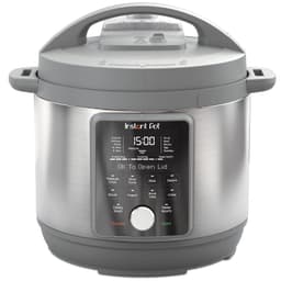 Instant Pot, 6-Quart Whisper Quiet 9-in-1 Electric Pressure Cooker, Slow Rice Steamer, Sauté, Yogurt Maker, Warmer & Sterilizer, Free App with 800+ Recipes, Stainless Steel 6 Quarts