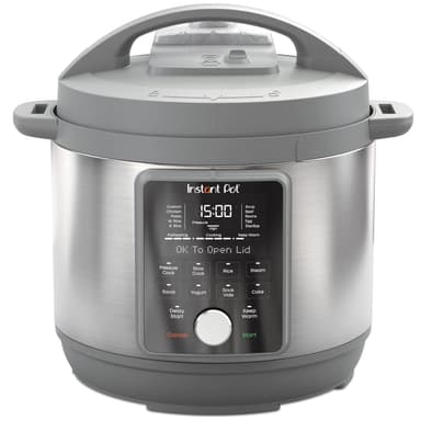 Instant Pot, 6-Quart Whisper Quiet 9-in-1 Electric Pressure Cooker, Slow Rice Steamer, Sauté, Yogurt Maker, Warmer & Sterilizer, Free App with 800+ Recipes, Stainless Steel 6 Quarts