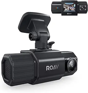 Anker Roav Dual Dash Cam Duo, Dual FHD 1080p Dash Cam for Uber, Front & Interior Wide Angle Car Cameras, Dual Sony Sensors, IR Night Vision, GPS, G-Sensor, Loop-Recording & Parking Mode (No Wi-Fi)