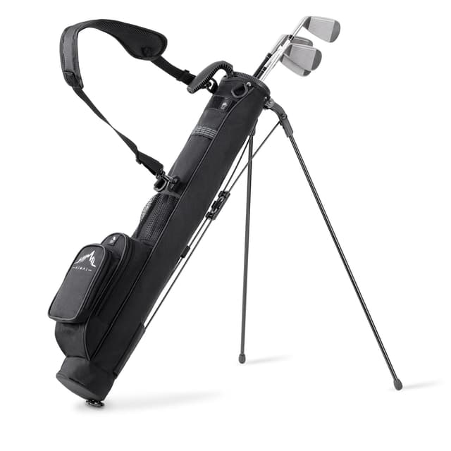 uniHimal Golf Lightweight Stand Carry Bag– Easy to Carry and Durable Pitch n Putt Golf Bag for The Driving Range, Par 3 and Executive Courses–31.5 inches Tall Black