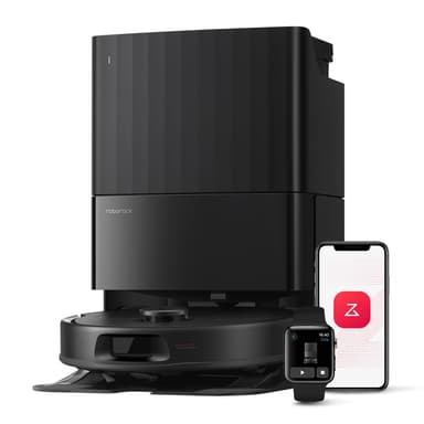 roborock Qrevo Series Robot Vacuum and Mop, 8000Pa Suction, Upgraded from Qrevo S, Anti-Tangle Brushes, Smart Obstacle Avoidance, Auto Mop Washing, All-in-One Dock, 200RPM Spinning Mops, Black(QV 35A) Black01