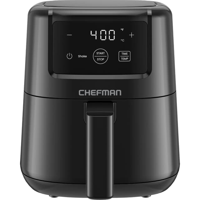 CHEFMAN 2 Qt Mini Air Fryer – Digital Space-Saving Compact Air Fryer with Nonstick and Dishwasher Safe Basket, Quick & Easy Meals in Minutes, Features Digital Timer and Shake Reminder – Black 2 Quart Black
