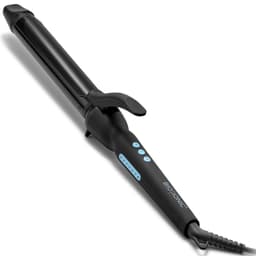 Bio Ionic Long Barrel Curling Iron with Moisture Heat Technology & NanoIonic MX Versatile Curling Wand - Multiple Barrel Sizes for Tight, Classic, Loose & Soft Curls 1.25 Inch (Loose Curls) Black