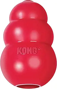 KONG Classic Stuffable Dog Toy - Fetch & Chew Toy for Dogs - Treat-Filling Capabilities & Erratic Bounce for Extended Play Time - Durable Natural Rubber Material - for Medium Dogs