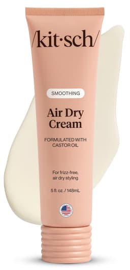 Kitsch Smoothing Air Dry Cream for Hair – Frizz Control Hair Care Product with Castor Oil & Coconut Oil – Weightless Styling Cream - Enhances Natural Texture Appearance | Ideal Gifts for Women – 5 oz Sugared Amber