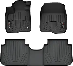 Weather Tech Custom Fit Floor Liners for Honda CR-V, CR-V Hybrid, CR-V - 1st & 2nd Row (441780-1-2), Black