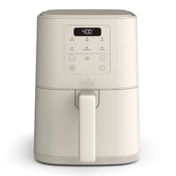 bella 4Qt Slim Air Fryer, Fits-anywhere™ Kitchenware, EverGood™ Ceramic Nonstick Coating, Adjustable Temperature, 6 Preset Cooking Options, 60 Min Auto Shutoff w Audible Tone, 3.3lb Capacity, Oatmilk 4 QT Oatmilk