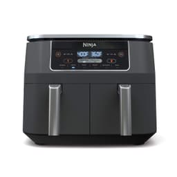 Ninja DZ201 Foodi 8 Quart 6-in-1 DualZone 2-Basket Air Fryer with 2 Independent Frying Baskets, Match Cook & Smart Finish to Roast, Broil, Dehydrate & More for Quick, Easy Meals, Grey 8QT GREY
