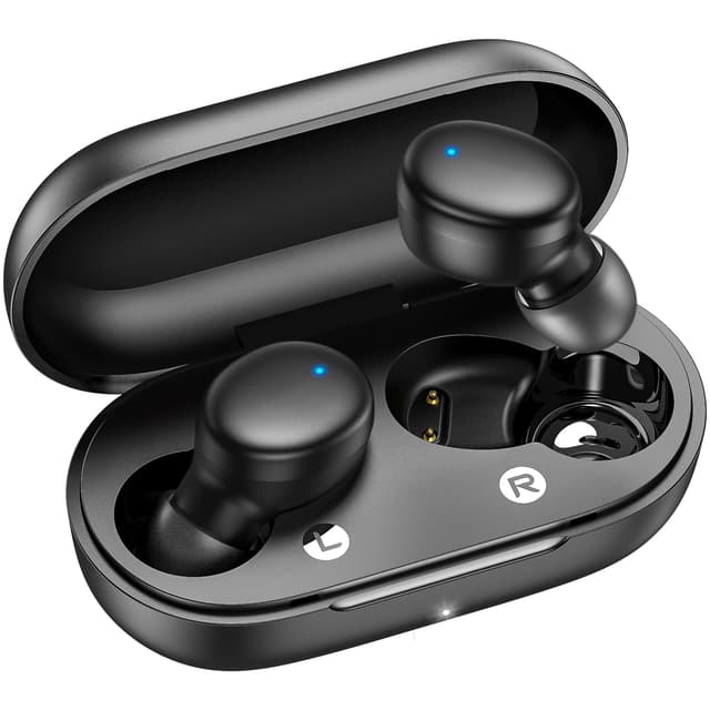 kurdene Wireless Earbuds Bluetooth 5.3 in Ear Buds Light Weight Headphones,Deep Bass Sound,Built in Mics Headset,Clear Calls Earphones for Sports Workout Black