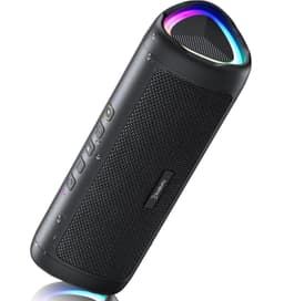 Bluetooth Speaker, 20W HD Sound, Portable Wireless, IPX5 Waterproof, Up to 24H Playtime, TWS, for Home/Party/Outdoor/Camping/Beach Essentials, Birthday Gift for Fathers Day Men Dad Husband (Black)
