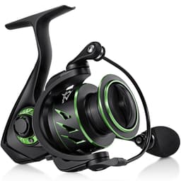 Piscifun Viper X Spinning Reels, Carbon Fiber 33LBs Max Drag, 10+1 Shielded BB, Saltwater Freshwater Spinning Fishing Reel, 5.2:1/6.2:1 Green 2000