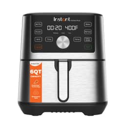 Instant Pot 6QT VORTEX Plus Air Fryer, 6-in-1, Air Fry, Broil, Dehydrate, Crisp, Roast, Reheat, Bake, Dishwasher-Safe Airfryer basket, from the Makers of Instant Pot, Stainless Steel Stainless Steel 6 qt