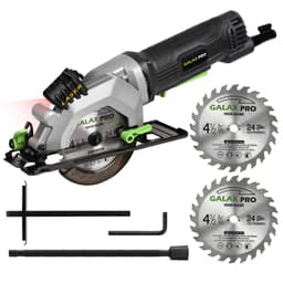 GALAX PRO 4Amp 3500RPM Circular Saw with Laser Guide, Max. Cutting Depth1-11/16"(90°), 1-1/8"(45°)Compact Saw with 4-1/2" 24T TCT Blade, Vacuum Adapter, Blade Wrench, and Rip Guide 4.0A Corded Circular Saw