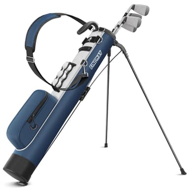 Findway Golf Stand Bag, Small Golf Bag for The Driving Range, Par 3 and Executive Courses, Lightweight Golf Club Carry Bag with Ball Holder and Pockets for Men Women Blue