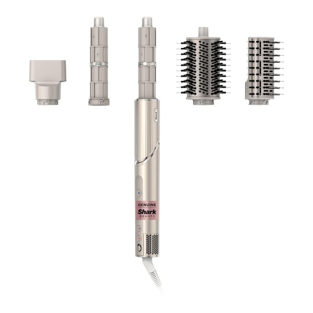 Shark FlexStyle Air Styling & Drying System, Powerful Hair Dryer Brush & Multi-Styler with Auto-Wrap Curlers, Paddle Brush, Oval Brush, Concentrator Attachment, Stone, HD430 Flexstyle-Straight & Wavy Hair