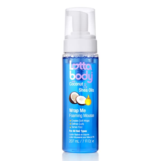 Lottabody Wrap Me Foaming Mousse with Coconut & Shea Oils, Lightweight Moisture-Rich Curl-Defining & Frizz-Control Styling Mousse for Natural Curly, Coily & Relaxed Hair, 7 oz 7 Fl Oz (Pack of 1)