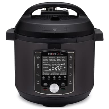 Instant Pot Pro (8 QT) 10-in-1 Pressure Cooker, Slow Cooker, Rice/Grain Cooker, Steamer, Sauté, Sous Vide, Yogurt Maker, Sterilizer, and Warmer, Includes App with Over 800 Recipes, Black 8 Quarts