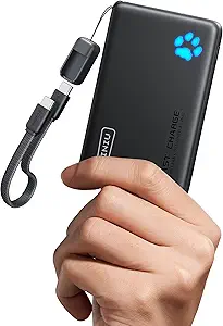 INIU 45W Fast Charging Portable Charger, 40% Smaller 10000m Ah with Detachable Cable, Flight-Safe Travel Power Bank, USB C External Phone Battery Pack for i Phone 17 16 Pro i Pad Samsung S26 Google etc