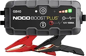NOCO Boost GB40: 1000A Ultra Safe Jump Starter – 12V Lithium Battery Booster Pack, Portable Jump Box, Power Bank & Jumper Cables - for 6.0L Gas and 3.0L Diesel Engines