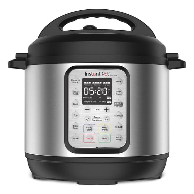 Instant Pot Duo Plus 9-in-1 Multicooker, Pressure Cooker, Slow Cook, Rice Maker, Steamer, Sauté, Yogurt, Warmer & Sterilizer, Includes App with Over 800 Recipes, Stainless Steel, 6 Quarts