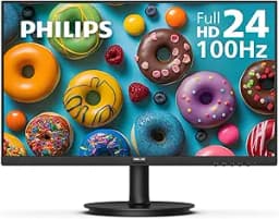 Philips 24 inch 100Hz Computer Monitor, Frameless Full HD (1920 x 1080), VESA, HDMI x1, VGA Port x1, Eye Care, 4 Year Advance Replacement Warranty, 241V8LB