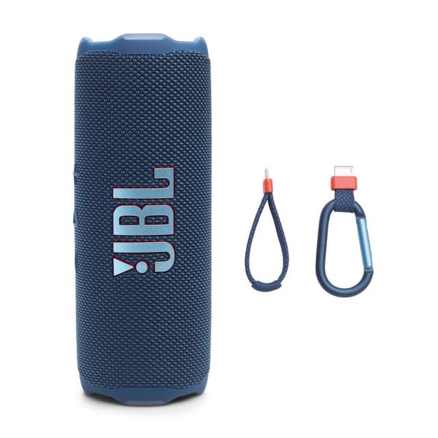 JBL Flip 7 - Portable Waterproof and Drop-Proof Speaker, Bold JBL Pro Sound with AI Boost, 16Hrs of Playtime, and PushLock System with Interchangeable Accessories (Blue)