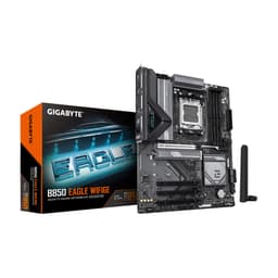 GIGABYTE B850 Eagle WIFI6E AMD AM5 ATX Motherboard, Support AMD Ryzen 9000/8000/7000 Series, DDR5, 8+2+2 Power Phase, 3X M.2, PCIe 5.0, USB-C, WIFI6E, GbE LAN, EZ-Latch, 5-Year Warranty ATX B850|E|M.2 x3|WIFI6E